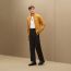 "Maillon Chaine d'Ancre" zipped cashmere jacket, cumin