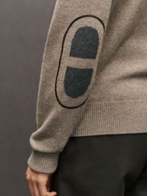 Blouson mit Reißverschluss "Maillon Chaîne d'Ancre" aus Kaschmir, Ansicht: Getragene Ansicht, worn, Ansicht 2 von 6
