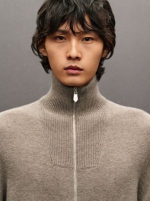 Blouson mit Reißverschluss "Maillon Chaîne d'Ancre" aus Kaschmir, Ansicht: Getragene Ansicht, worn, Ansicht 3 von 6