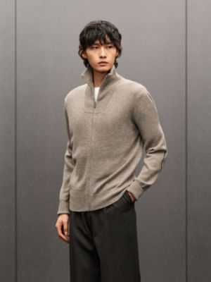 Blouson mit Reißverschluss "Maillon Chaîne d'Ancre" aus Kaschmir, Ansicht: Getragene Ansicht, worn, Ansicht 5 von 6
