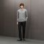 Pull col rond «&nbsp;H Bartack&nbsp;», flanelle