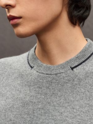 "H Bartack" crewneck cashmere sweater, View: Worn, worn, view 2 of 5