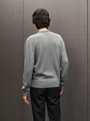 "H Bartack" crewneck cashmere sweater, View: Worn, worn, view 5 of 5