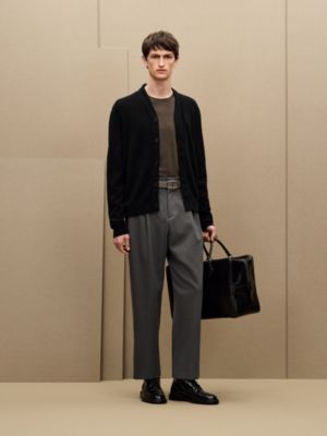 "H Bartack" buttoned cashmere cardigan