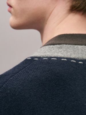 "Decoupe sellier" buttoned cashmere cardigan, View: Worn, worn, view 5 of 6