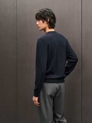 “H en Echelle” 캐시미어 크루넥 스웨터, 보기: 이미지: 제품 착용 이미지, worn, 3개 중 5번째 보기