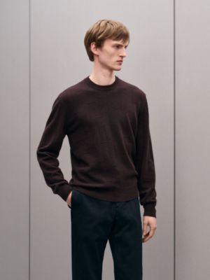 Pullover mit Rundhalsausschnitt "H en Echelle" aus Kaschmir, Ansicht: Getragene Ansicht, worn, Ansicht 2 von 5