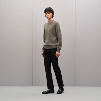 "H en Echelle" crewneck cashmere sweater