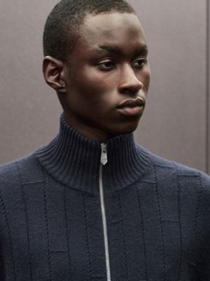 "H en Echelle" zipped jacket, View: Worn, worn, view 4 of 5
