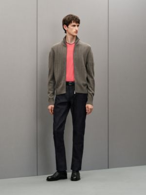 "H en Echelle" zipped jacket