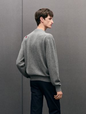 "Broderie coccinelle" crewneck cashmere sweater, View: Worn, worn, view 3 of 5