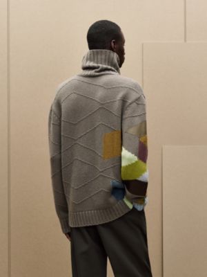 タートルネックニット ニューミックス＆パッチ カシミヤ, イメージ: 着用例, worn, ビュー3の5
