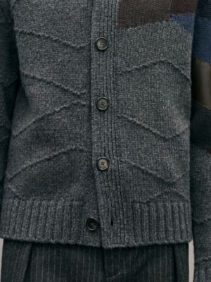 “New Mix and Patch” 캐시미어 버튼 가디건, 보기: 이미지: 제품 착용 이미지, worn, 6개 중 6번째 보기