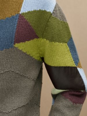 "New Mix and Patch"喀什米爾針織外套, 檢視: 佩戴, worn, 檢視共6張圖片的第7張