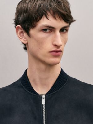 ジップアップ・ジレ フロントレザー, イメージ: 着用例, worn, ビュー4の6