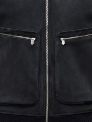 “Devant cuir” 지퍼 재킷, 보기: 앞, front, 6개 중 6번째 보기