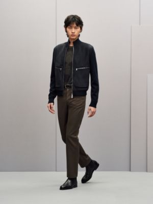 “Devant cuir” 지퍼 재킷