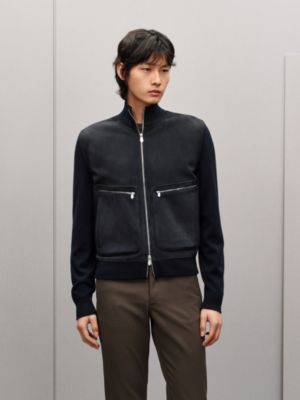 “Devant cuir” 지퍼 재킷, 보기: 이미지: 제품 착용 이미지, worn, 3개 중 6번째 보기