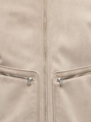 "Devant cuir" zipped jacket, View: front, front, view 5 of 5