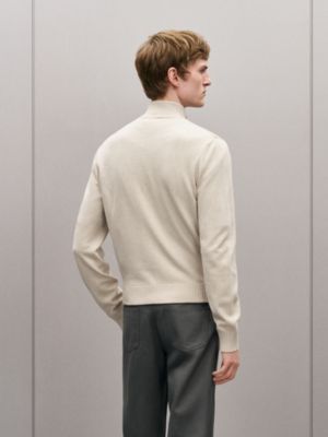 "Devant cuir" zipped jacket, View: Worn, worn, view 3 of 5