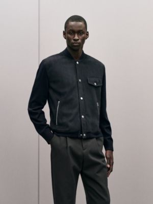 "Devant cuir" buttoned jacket, View: Worn, worn, view 2 of 6