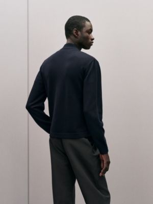 "Devant cuir" buttoned jacket, View: Worn, worn, view 3 of 6