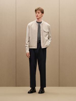 "Devant cuir" buttoned jacket