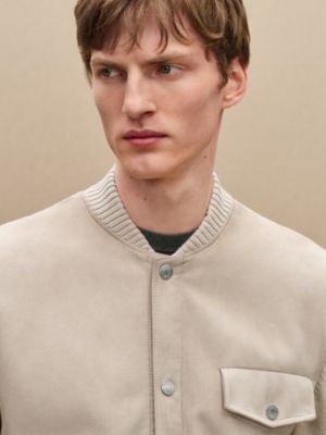 "Devant cuir" buttoned jacket, View: Worn, worn, view 5 of 7