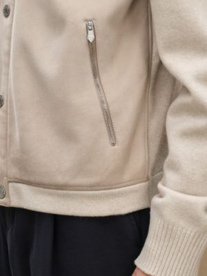 "Devant cuir" buttoned jacket, View: Worn, worn, view 6 of 7