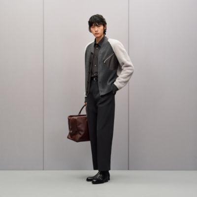 Blouson zippé «&nbsp;mix maille & shearling&nbsp;»
