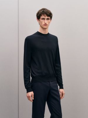 "Detail H" crewneck wool sweater, View: Worn, worn, view 2 of 5