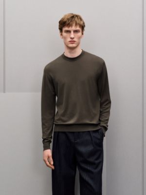 Pull col rond «&nbsp;Détail H&nbsp;» en laine, Vue: Vue portée, worn, vue 2 sur 5