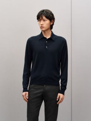 “Detail H” 울 폴로 셔츠, 보기: 이미지: 제품 착용 이미지, worn, 2개 중 5번째 보기