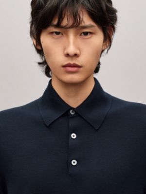 “Detail H” 울 폴로 셔츠, 보기: 이미지: 제품 착용 이미지, worn, 4개 중 5번째 보기