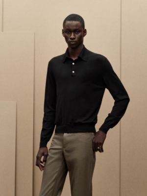 Polohemd "Détail H" aus Wolle, Ansicht: Getragene Ansicht, worn, Ansicht 2 von 5
