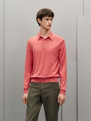 “Detail H” 울 폴로 셔츠, 보기: 이미지: 제품 착용 이미지, worn, 2개 중 5번째 보기