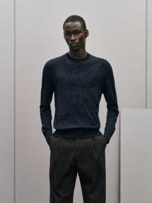 Pullover mit Rundhalsausschnitt "Mors Intégral" aus Wolle, Ansicht: Getragene Ansicht, worn, Ansicht 2 von 5