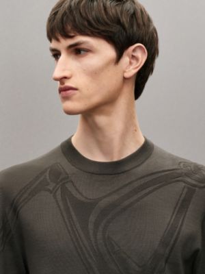 Pullover mit Rundhalsausschnitt "Mors Intégral" aus Wolle, Ansicht: Getragene Ansicht, worn, Ansicht 4 von 5