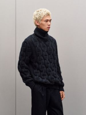 "Chaine d'Ancre d'Hiver" turtleneck cashmere sweater, View: Worn, worn, view 3 of 7