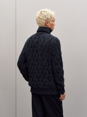 "Chaine d'Ancre d'Hiver" turtleneck cashmere sweater, View: Worn, worn, view 4 of 7