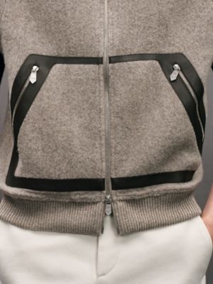 Chaleco Teddy sin mangas con detalle en piel, Vista: Ver artículo puesto, worn, vista 5 de 5