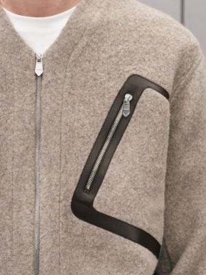 가죽 디테일 지퍼 가디건, 보기: 이미지: 제품 착용 이미지, worn, 4개 중 5번째 보기