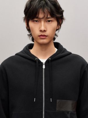 "Eperon d'Or en Perspective" zipped hooded sweater, View: Worn, worn, view 4 of 5