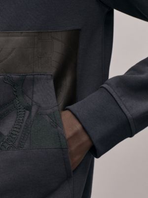 "Eperon d'Or en Perspective" zipped hooded sweater, View: Worn, worn, view 5 of 5