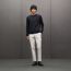 Sweatshirt mit Rundhalsausschnitt und C.D.S.-Patch, bleu nuit
