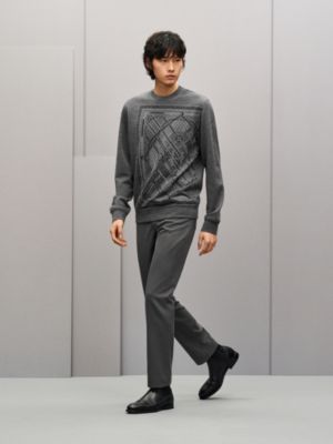 "Parcours Sans Faute Bandana" crewneck wool sweater