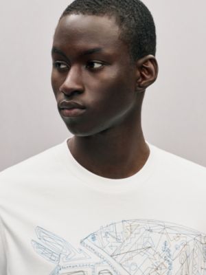 "Quadrige" embroidered t-shirt, View: Worn, worn, view 4 of 5