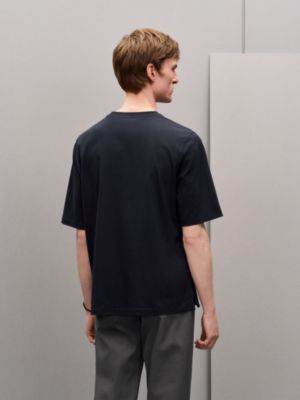 T-Shirt mit Mini-Lederpatch "H'Cheval", Ansicht: Getragene Ansicht, worn, Ansicht 3 von 4