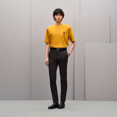 "H'Cheval" t-shirt with leather detail
