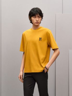 T-Shirt mit Mini-Lederpatch "H'Cheval", Ansicht: Getragene Ansicht, worn, Ansicht 2 von 4